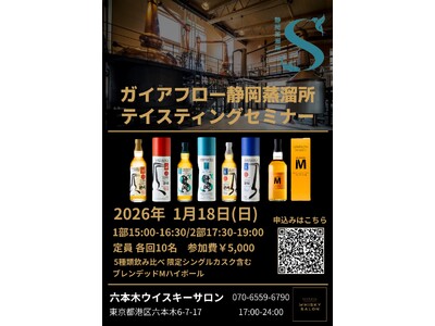 【各回10名限定】世界でも珍しい「薪の火」で造るウイスキー。今、大注目の「ガイアフロー静岡」をハイボールと5種の試飲で楽しむ休日
