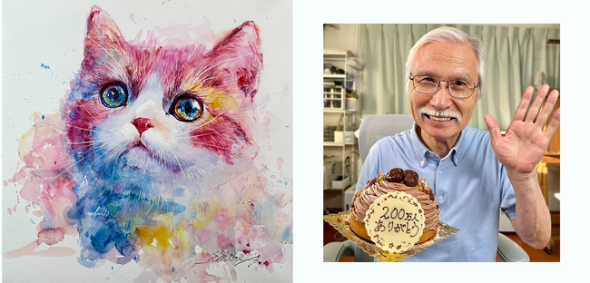 プレスリリース「【絵画展】ショート動画でバズり続ける、SNS総フォロワー数400万人超、水彩画家の”おじいちゃん先生”こと柴崎春通氏が名古屋市で個展を2月3日（火）～2月8日（日）にかけて開催」のイメージ画像