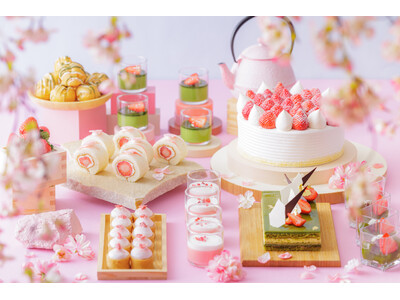  元祖いちごビュッフェの最終章！いちご×桜×抹茶が奏でる春色満開スイーツビュッフェ！