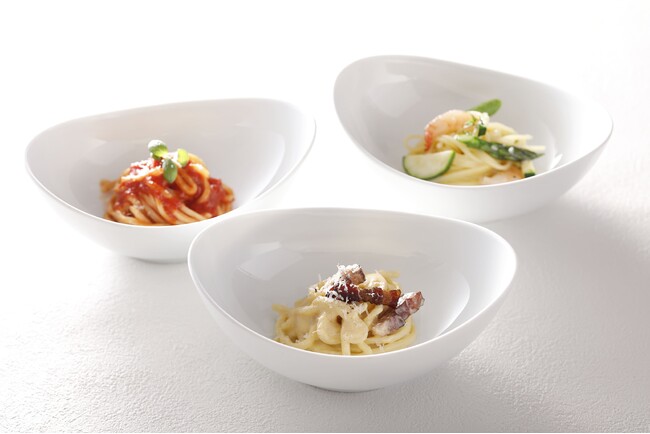 名物カルボナーラも！3種のパスタを一度に味わう贅沢ランチ誕生。