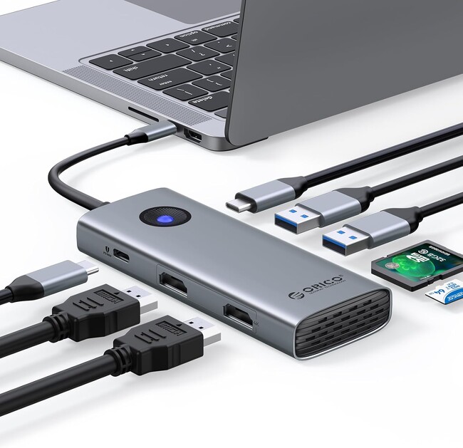 ORICO�A�f���A��HDMI 4K@60Hz�o�͑Ή�8-in-1 USB-C�h�b�L���O�X�e�[�V�����𔭕\--100W PD�[�d�E5Gbps�����]���ESD/TF�����ǂݎ��E���L���݊�����1��ɏW��