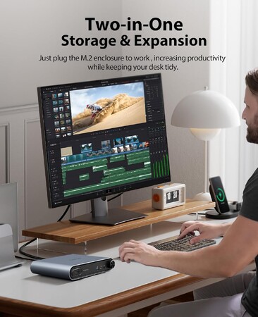 ORICO�AUSB-C�h�b�N�{M.2 SSD��̌^2-in-1�n�u�𔭕\�B10-in-1�E�ő�8TB�E�f���A��4K�EPD100W�E���͗�p���ځB