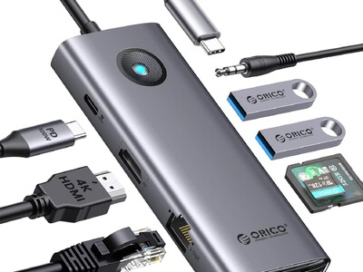 ORICO、8-in-1 USB-Cハブを発表--4K@60Hz出力・PD100W充電・ギガビットLAN・SD/microSDカードリーダー搭載でノートPCの拡張性を大幅向上