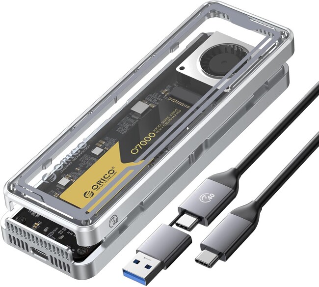ORICO�A40Gbps USB4.0 M.2 NVMe SSD�P�[�X�𔭕\�B�����Ǎ�3500MB/s�E�ő�8TB�E�O�d���M�E�H��s�v3�b������1��ɏW�񂵂��v�������O�t��SSD�P�[�X�B