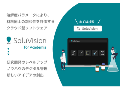 【溶解度パラメータ計算ソフト- SoluVision】アカデミア向け新プランの提供について