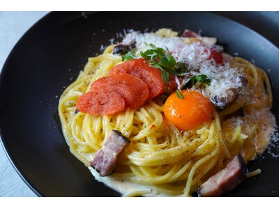 目の前で炎が上がる！博多産スモーク明太子を使った「炎のカルボナーラ」2月限定で新登場【恵比寿CheeseTavernCASCINA 】