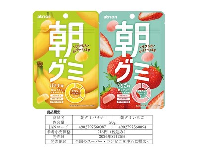 【新商品】「朝からグミしか食べてない」現代の食生活に着目して生まれた“朝から前向きに食べられるグミ”『朝グミ』