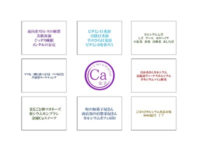 「Ｃａ女子プロジェクト」は「骨粗しょう症」や「骨粗しょう症ドミノ」更に「かくれ骨折」予防の為、全国の食品関連企業の皆さんと美味しく食べられるカルシウム食品作りを始めました。