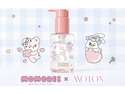【PLAZA限定】MOTONピーチの香りのヘアオイル×人気キャラクター『MOMOREI』とコラボ(ハート)数量限定で8月7日(金)より発売！