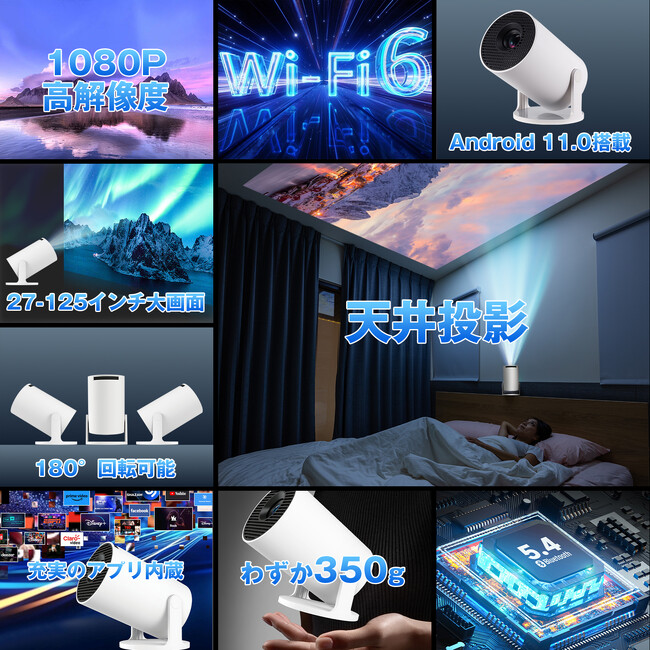 価格革命！業界に衝撃の「9980円」プロジェクター ～自動台形補正＆180°回転の高コスパモデル～自宅もアウトドアも映画館に！「超小型プロジェクター」で叶える映像体験-