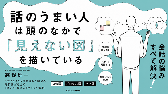 【好評発売中】新刊『話のうまい人は頭のなかで「見えない図」を描いている』会話が苦手な人に足りないのは“語彙力”ではなかった！