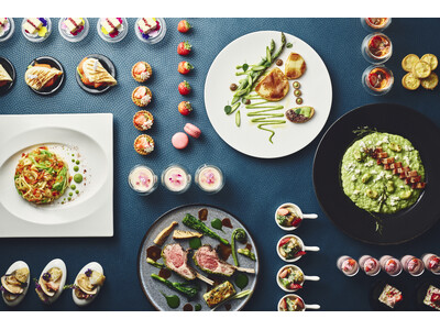桜といちごをテーマに、春の食材をふんだんに使った新メニューがスタート！7種から選べるメインと、ブッフェス...