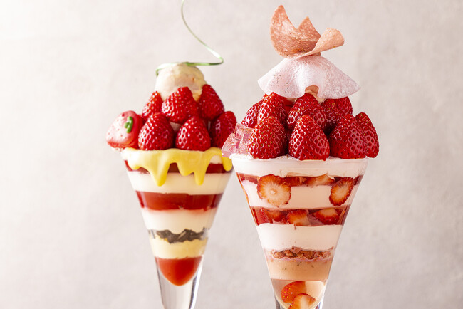 【春の訪れを彩る至福の味わい】ストリングスホテル東京インターコンチネンタルより、 桜が華やかに咲き誇る季節にふさわしい、2種類の春限定パフェが登場