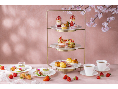 全国各地の旬いちごを贅沢に堪能する、春のひととき 「桜いちごセレクション アフタヌーンティー」3月1日よ...