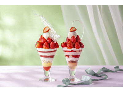 【桜といちごが華やぐ春のご褒美】ストリングスホテル東京インターコンチネンタルより、  2種類の春限定パフェ「桜いちご」「いちご杏仁」 3月1日より販売開始