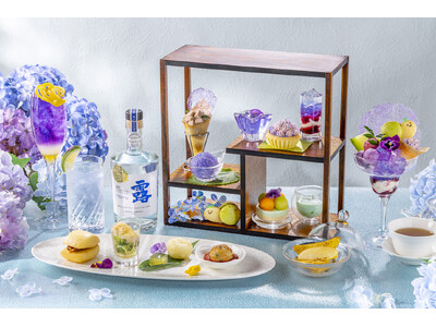 中国料理「チャイナシャドー」より初夏の光に透ける紫陽花の彩りと鎌倉クラフトジン「露」の香りを纏うアフタヌーンティー、パフェ＆セイボリー 5月7日より提供開始