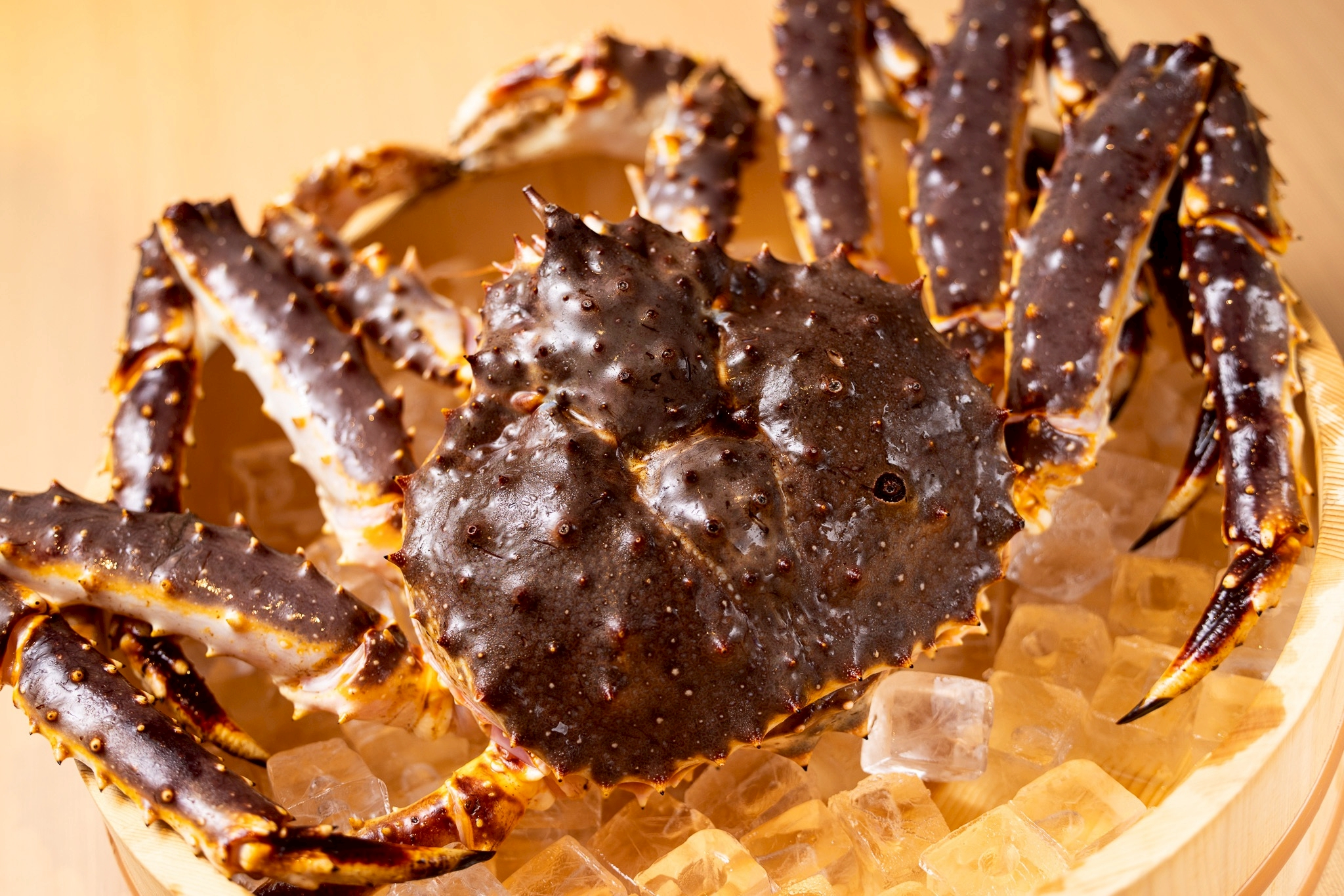 【銀座 たらば蟹 うら汐】目の前で捌く活蟹の迫力と、旬の味覚が勢ぞろい。冬の夜をしっとり彩る大人の美食空間。