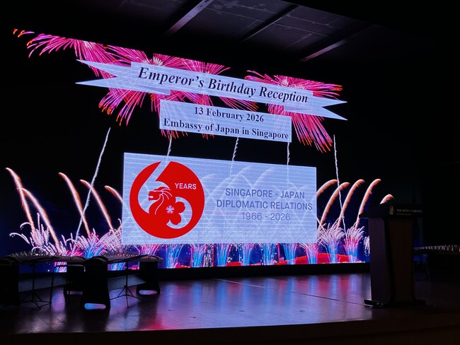 シンガポールの流通体制を確立し、今春より本格展開開始　　　　　　　　　在シンガポール日本国大使館主催「天皇誕生日レセプション」に出展