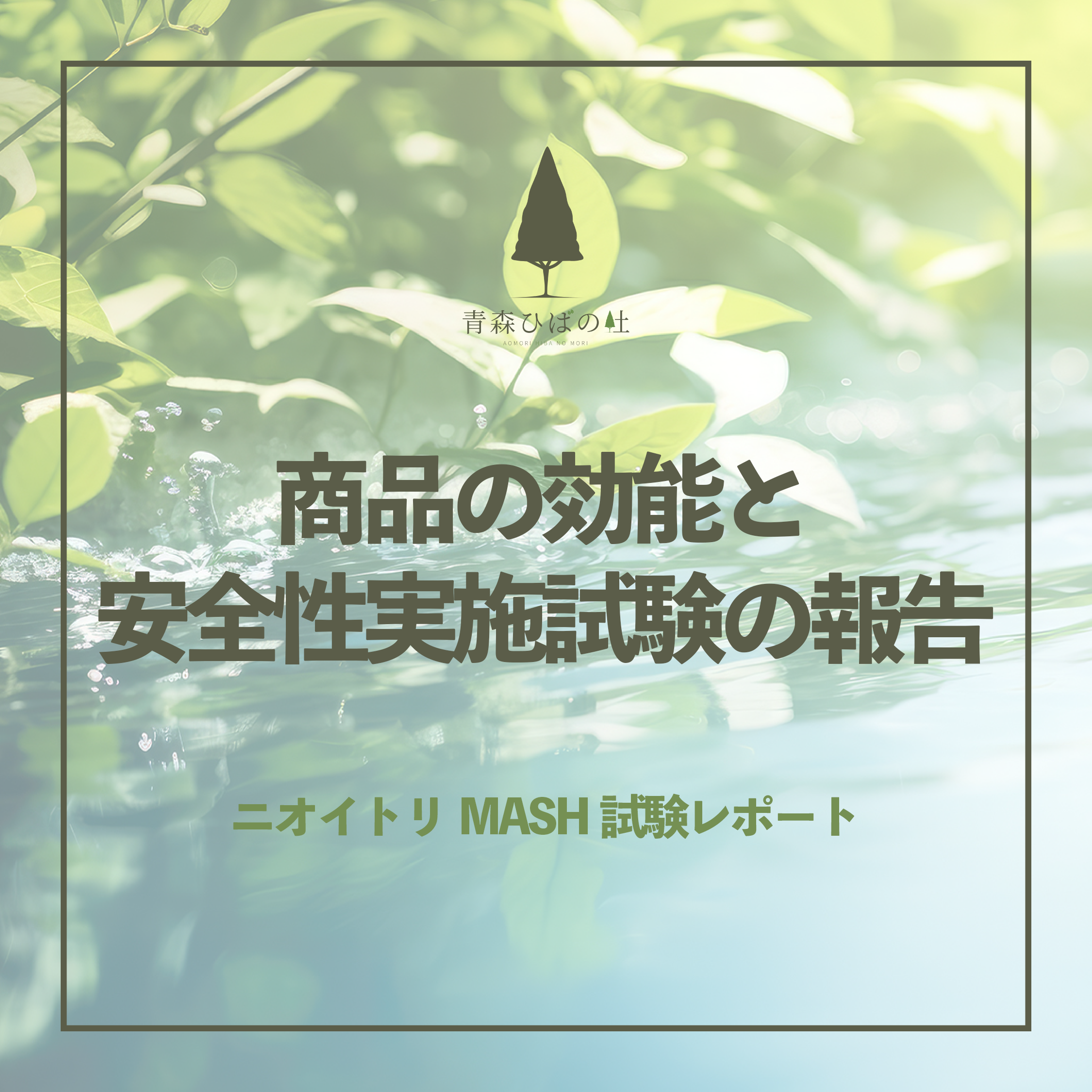 青森ひば精油を使った消臭商品の効果検証試験結果を公開