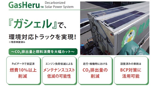 輸送業界からカーボンニュートラル目標達成に向けた大きな一歩！【トラック輸送 × 太陽光パネルでCO2排出量削減・燃費向上を完全に可視化】