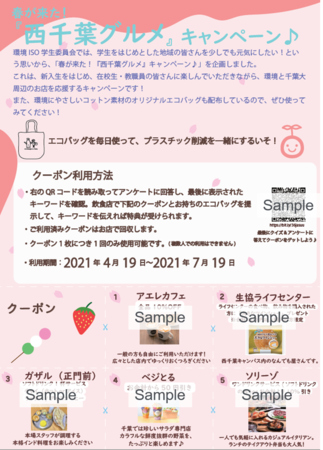 千葉大生が企画 環境と近隣飲食店の応援を兼ねた 西千葉グルメキャンペーン スタート マピオンニュース