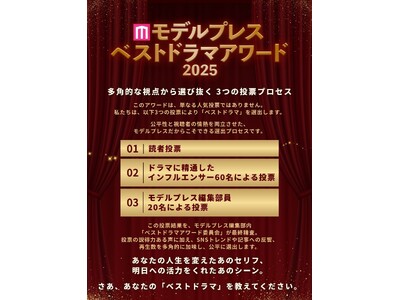 「モデルプレス ベストドラマアワード2025」開催決定！地上波・配信・ショート…全プラットフォーム横断アワード