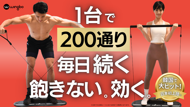 韓国発ヒットマシンの「ボード型ケーブル多機能マシン」が日本初上陸！自宅で200種以上の本格トレーニングを実現する【Wingbo】が7月30日よりMakuakeにて先行販売開始!