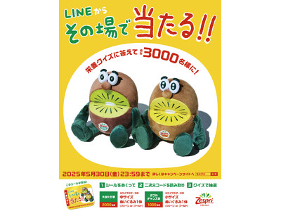 史上最大!今年最後のチャンス!キウイブラザーズのぬいぐるみが3000名様にその場で当たる キウイのチカラ...