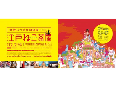 12月2日まで開催期間延長決定！ 江戸版猫カフェ 「江戸ねこ茶屋」 で癒しの時間を。