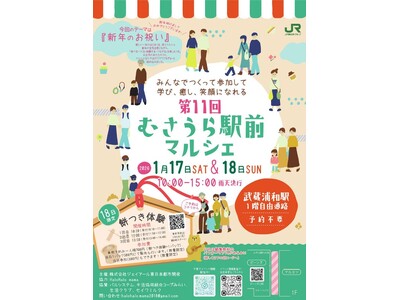 JR武蔵浦和駅前にて2026年1月17日（土）、18日（日）の2日間、第11回むさうら駅前マルシェ開催！！