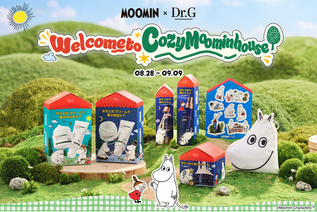 韓国のNO.1スキンケアブランド*¹<Dr.G>、世界中で愛されるキャラクター<MOOMIN>とのコラボエディション5種を、8月28日(金)開始のQoo10メガ割で発売!