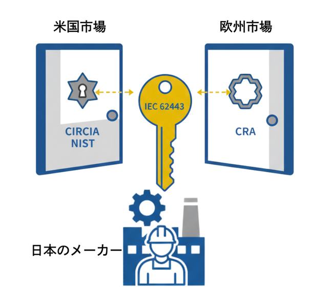 日米欧「3大サイバー規制」の包囲網を突破する。製造業の活路は、国際規格「IEC 62443」による一括攻略にあり