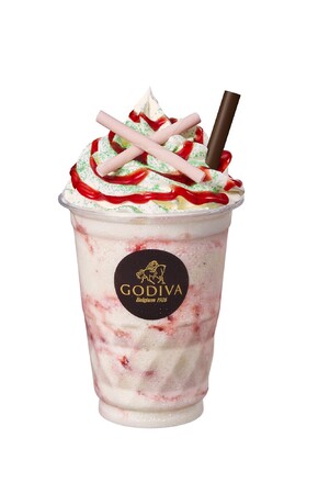 ストロベリーソースとあまおうを使用したチョコレートのトッピング!「ショコリキサー バニラストロベリーチーズケーキ」