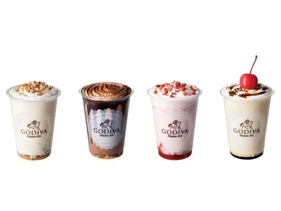 ゴディバから発信するスイーツドリンク。ケーキのような味わいで、まるで「飲むデザート」。「選ぶ・飲む・撮る」楽しみ！４種類の「デザートドリンク」新発売！