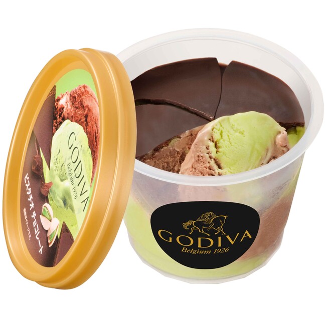 ゴディバ カップアイス「ピスタチオ チョコレート」登場 ショコラティエこだわりのチョコレートをパリパリ割って、五感で贅沢に味わうアイスクリーム