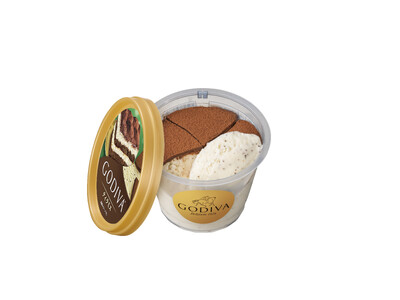 ゴディバ特製のパリッとしたチョコレートコーティングが贅沢な味わいのゴディバのアイススイーツコレクション第二弾！ゴディバ カップアイス「ティラミス」登場