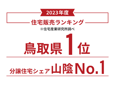 アート建工が『2023年度 山陰住宅販売ランキング』で鳥取県第1位を獲得！