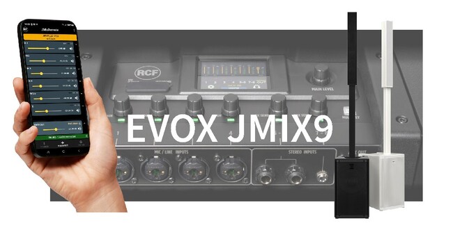 RCF ミキサー内蔵アクティブ 3 ウェイポータブルスピーカー EVOX JMIX9
