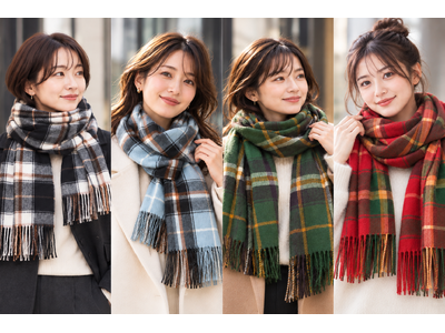 【 ココロを贈る 名入れギフトOkulu 】「カシミヤタッチストール」に秋冬を彩る新色4色が登場！ふんわり柔らかな大判ストールで、毎日の装いに彩りを