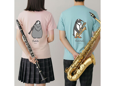 【ココロを贈る 名入れギフトOkulu】ゆるかわペンギン×本格吹奏楽のユニークなデザイン。吹奏楽の