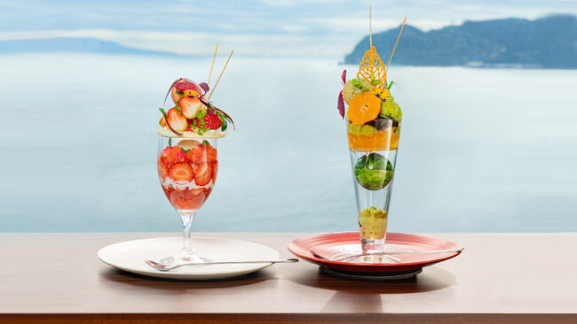 熱海の絶景にひたるホテルニューアカオの敷地内カフェ「花の妖精」に地元素材をふんだんに使った冬季限定の新作スイーツ2品が登場！