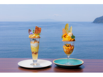 ホテルニューアカオ 絶景カフェ「花の妖精」に初夏を彩る新作パフェ2種が登場