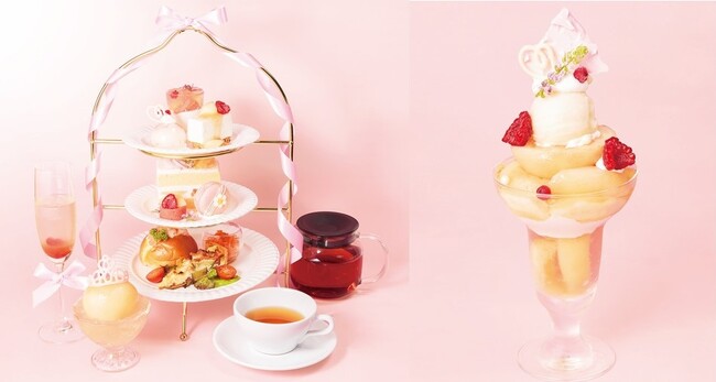 フルーツ&スイーツカフェ「フルフルール 近鉄あべのハルカス店」で毎年大人気“桃”スイーツが7月1日(水)からスタート 昨年好評だった桃のアフタヌーンティーがアップデートされ今年も登場!