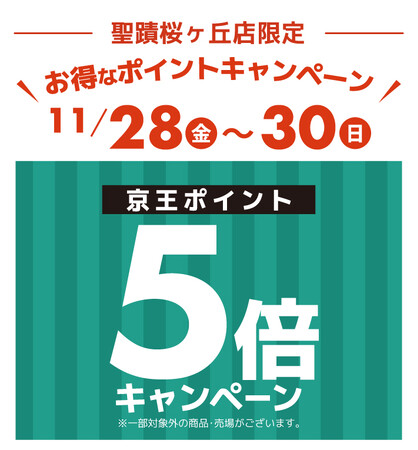 京王アートマン 聖蹟桜ヶ丘店限定 京王ポイント5倍キャンペーン開催