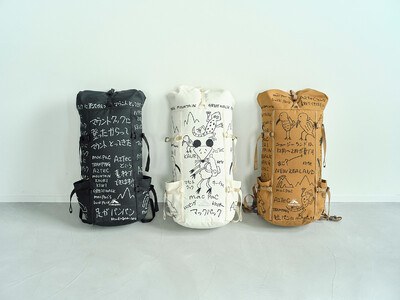 【macpac】バックパック「Kete」をキャンバスに、加賀美健によるペイント作品を展示