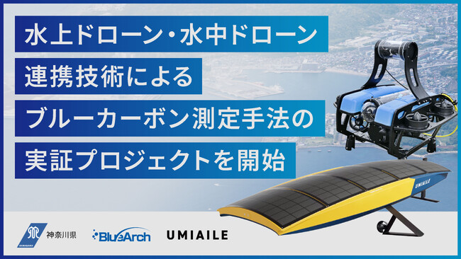 国内初、“水上ドローン・水中ドローン連携技術によるブルーカーボン測定手法”の実証プロジェクトを神奈川県・UMIAILEと開始