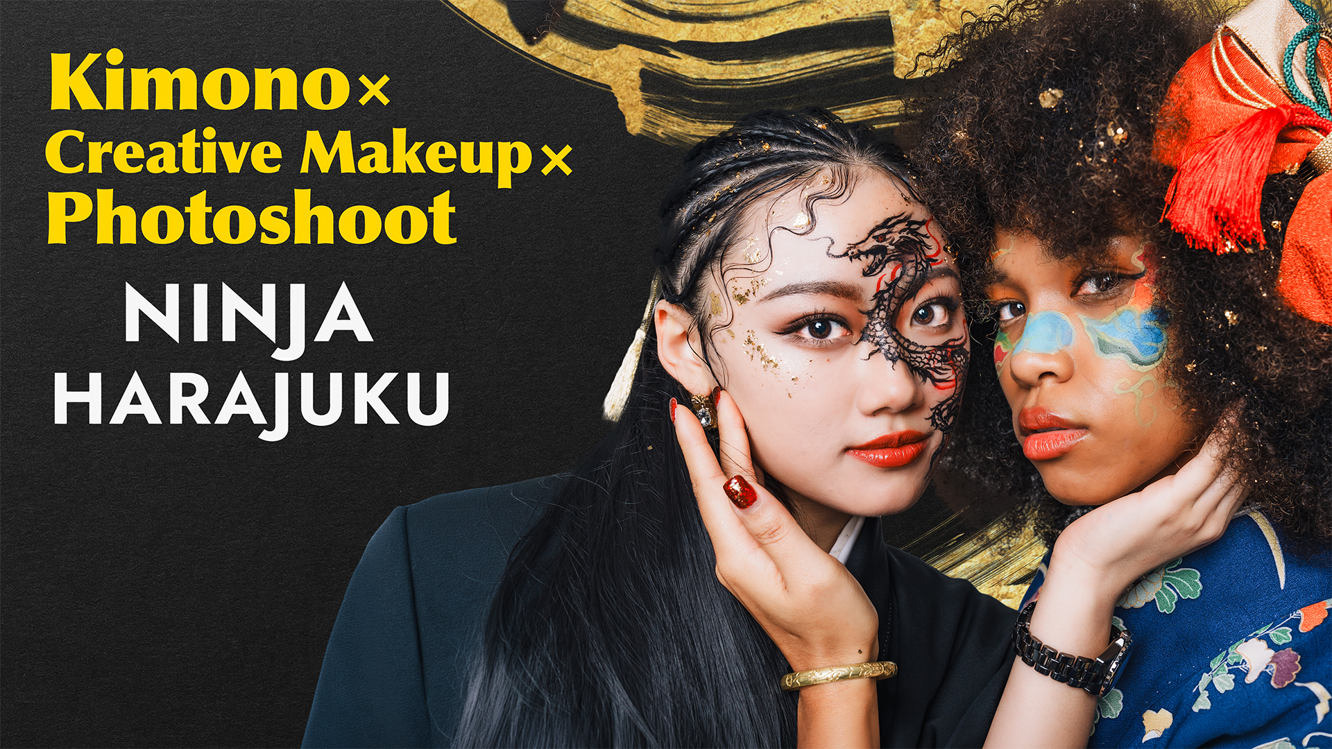 【東京・原宿の着物体験 / Kimono Experience Tokyo】NINJA HARAJUKUが着物×クリエイティブヘアメイク×写真撮影を融合した新しい日本文化・アート体験を提供開始
