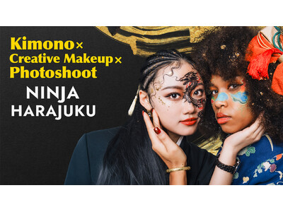 【東京・原宿の着物体験 / Kimono Experience Tokyo】NINJA HARAJUKUが着物×クリエイティブヘアメイク×写真撮影を融合した新しい日本文化・アート体験を提供開始