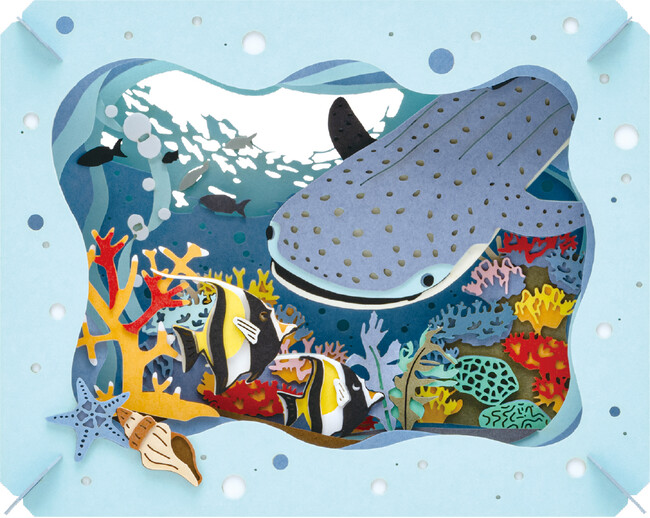 プレスリリース「お客様の声から実現！やさしい難易度で楽しめる海の立体アート「ペーパーシアター　ジンベエザメ」発売」のイメージ画像