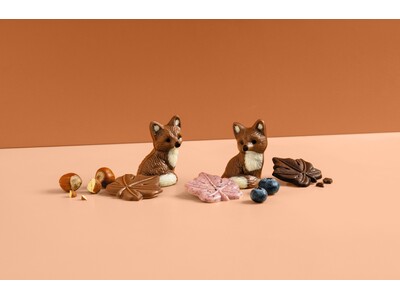 キツネたちがチョコレートになって登場　レダラッハが贈る、スイスの森の秋